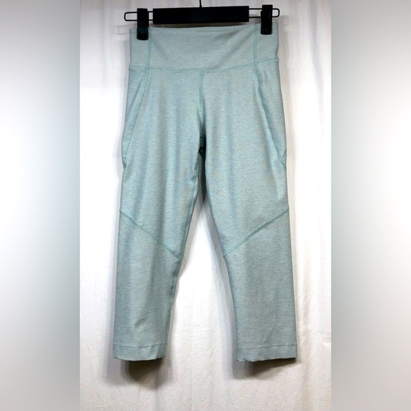 Outdoor Voices 3/4 Warmup Leggings Cropped Capri Workout Seafoam Green Pants XS - Picture 1 of 16